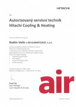 Autorizovaný servisní technik Hitachi - Radim | Certifikáty