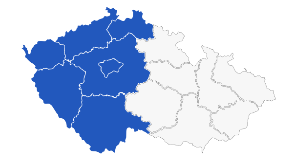 Mapa Čechy